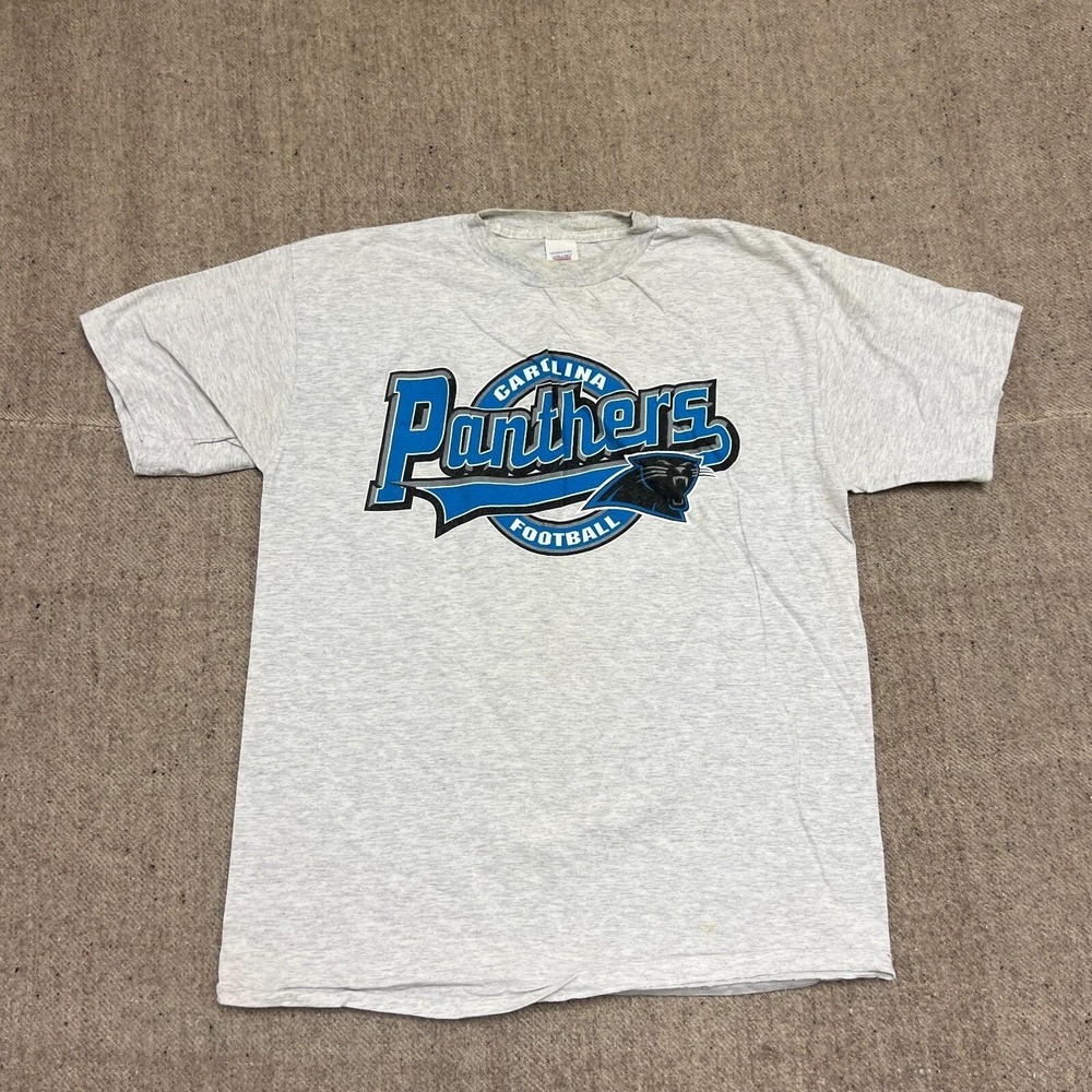 Vintage Carolina Panthers Shirt Mens Large Gray 1990s NFL